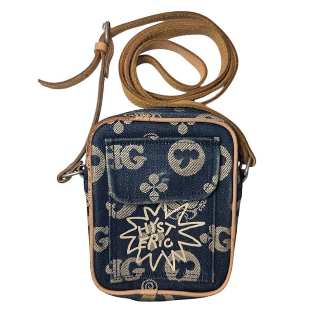 히스테릭 글래머 아카이브 시그니처 모노그램 가죽 숄더백 가방