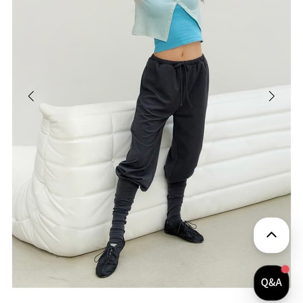 무브웜 movewarm KNEE DRAPE PANTS 새상품 s