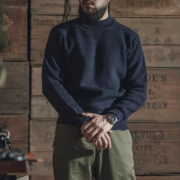 브론슨 모크넥 어크웨어 니트(네이비) XXL