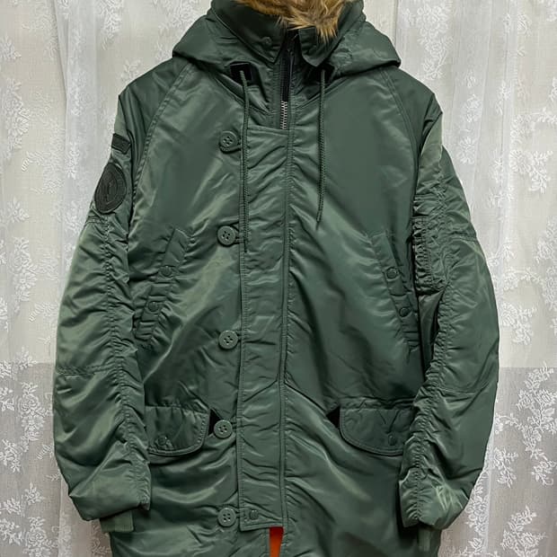 L) 쇼트 Schott 밀리터리 야상 패딩 그린