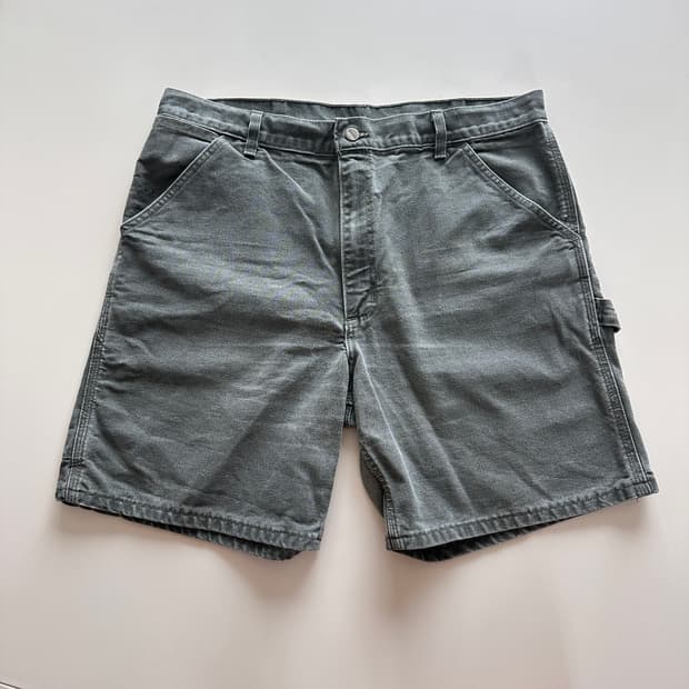 90s 칼하트 모스그린 MADE IN USA 카펜터 워크 반바지 W36