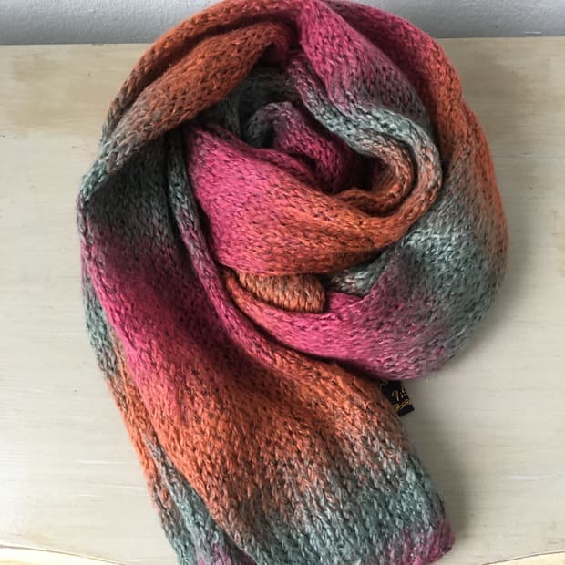 color mixed fringe point muffler