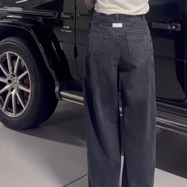 돈비레잇 투턱 와이드데님 흑청 xs