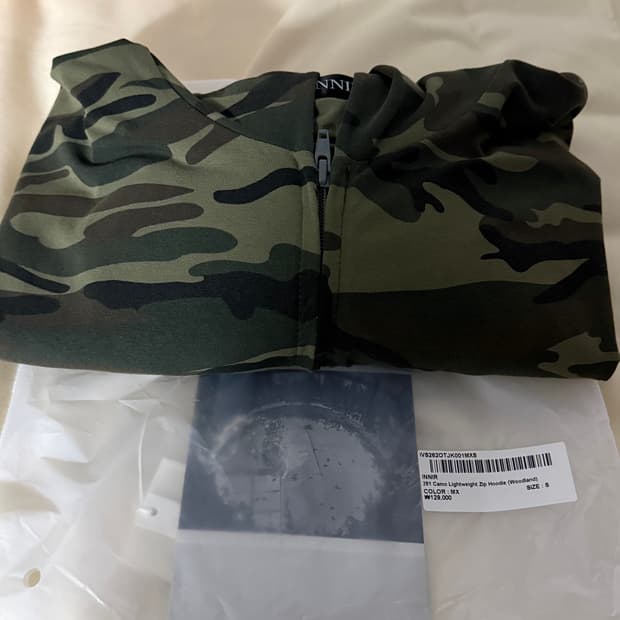 이니어 innir 카모 후디 CAMO LIGHTWEIGHT ZIP HOO
