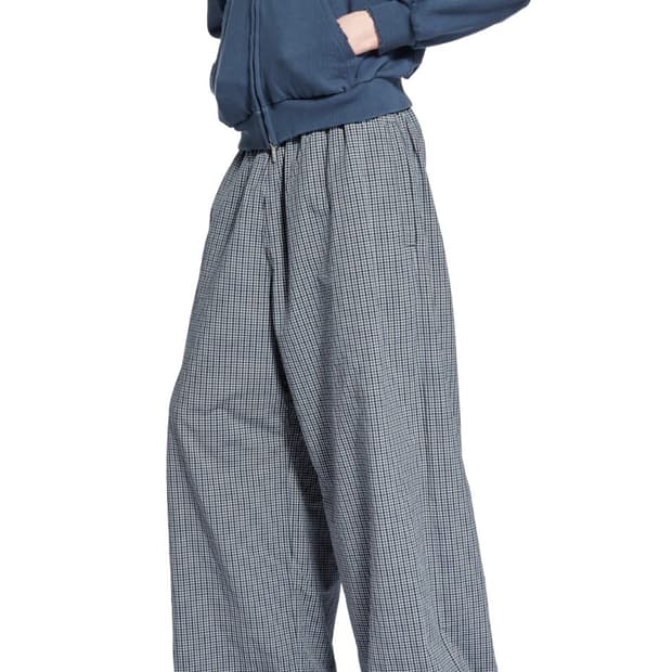 발렌시아가 트랙수트 팬츠 블루 베이지