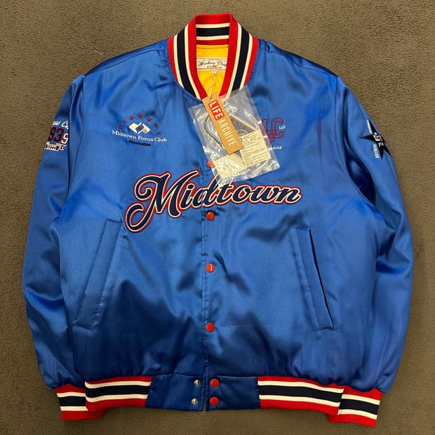 라이프 아카이브 사틴 바시티 자켓 새상품 처분 