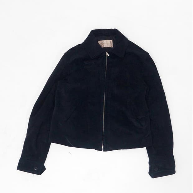 데일리 블랙 숏 집업 자켓