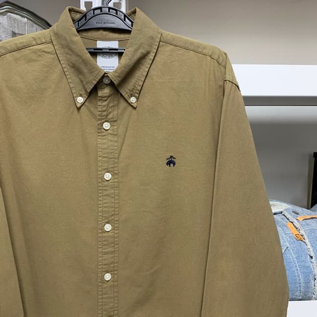 [M] 브룩스 브라더스 솔리드 코튼셔츠