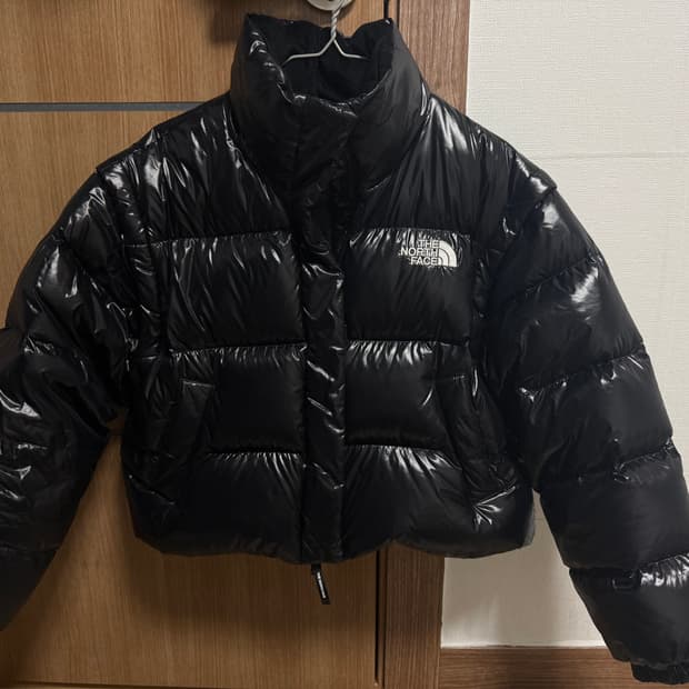 노스페이스 눕시 글로시 디테쳐블 패딩