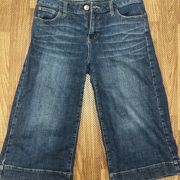 카프리 청 데님 팬츠