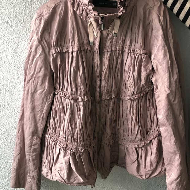 자라 레이스 셔링 자켓