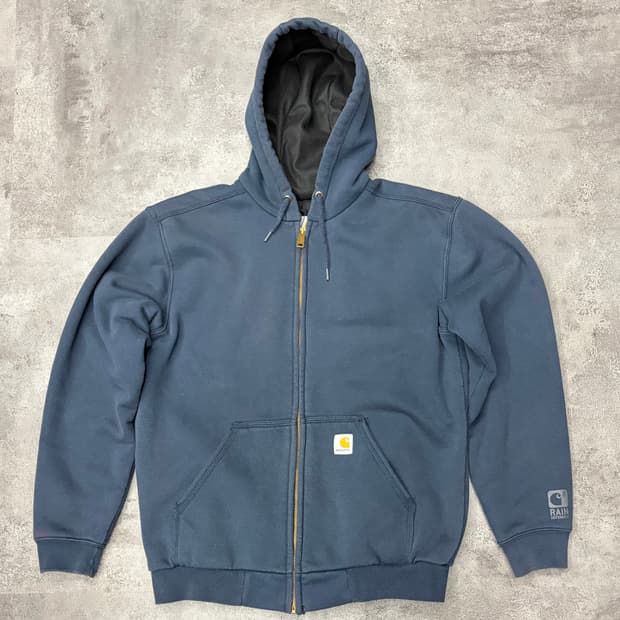 칼하트 써멀 후드 집업 레인 디펜더 네이비