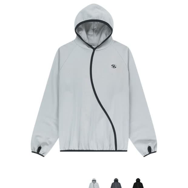 산산기어 테이프드 후디 라이트 그레이