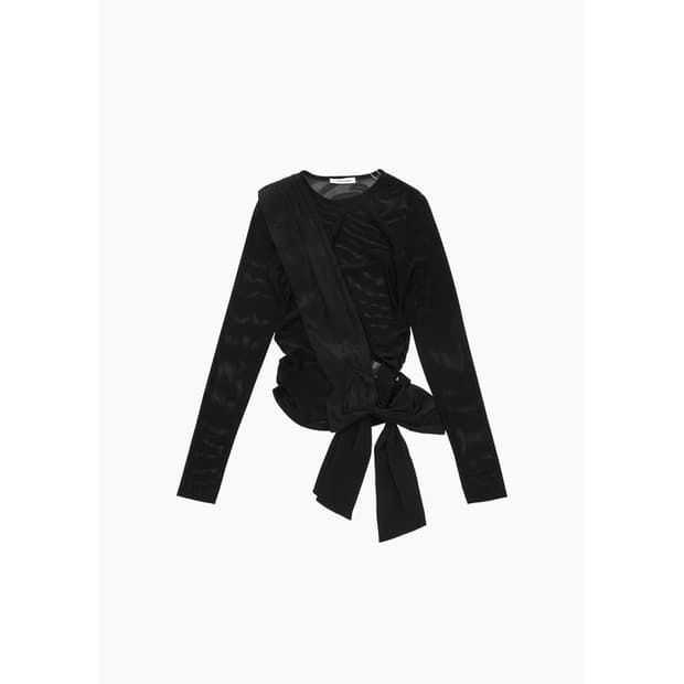 샌디리앙 Sandyliang tamago top in black