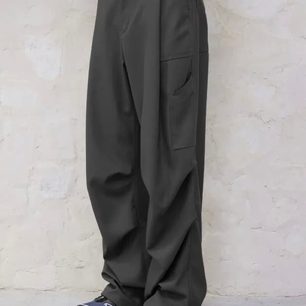 비긴202 One Tuck Wide Baker Pants 올리브 3사이즈