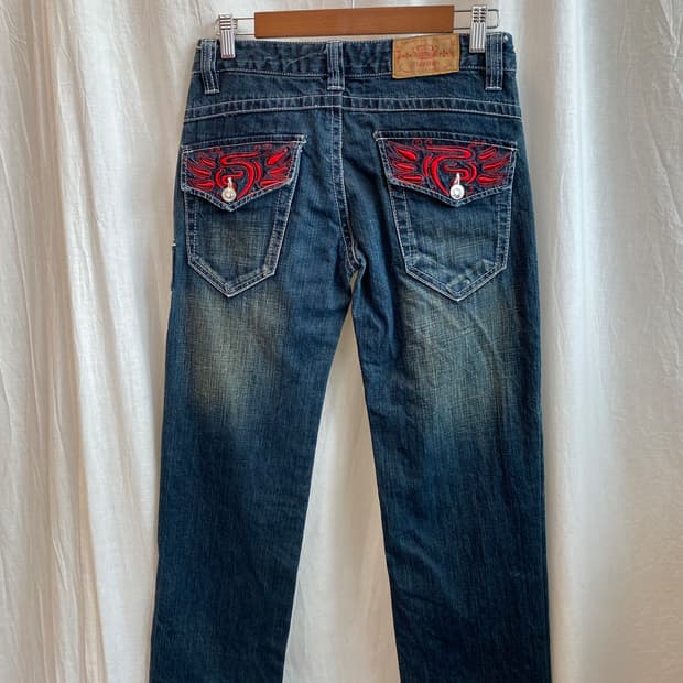 Y2K 로우라이즈 데님팬츠(27)