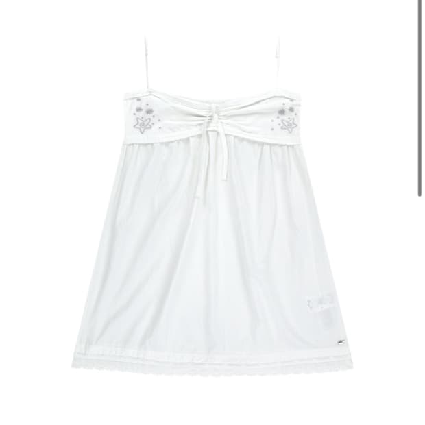 코이세이오 SOLAR STITCH MINI DRESS WHITE