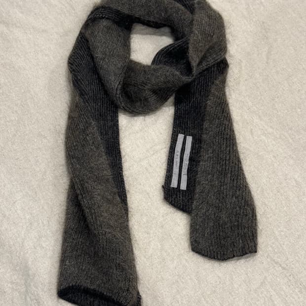 릭오웬스 19aw 블랙브라운 더블사이드 머플러