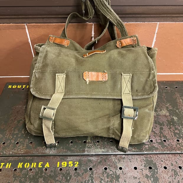 Vintage Military Canvas Field Cross Bag