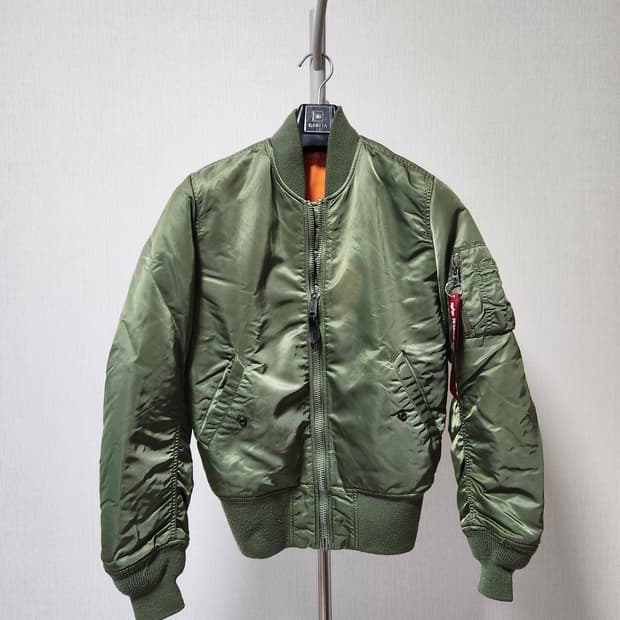 알파인더스트리 MA-1 카키 봄버 자켓 xs