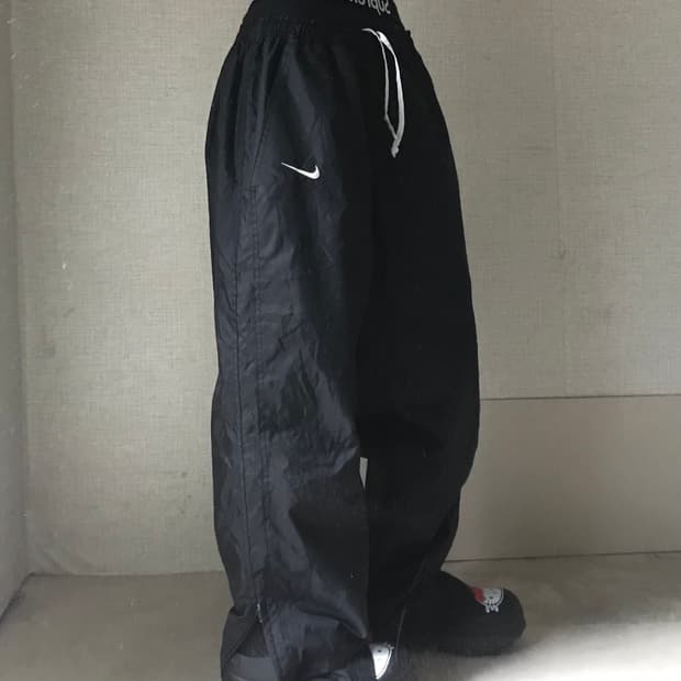 나이키 블랙 와이드핏 트레이닝팬츠