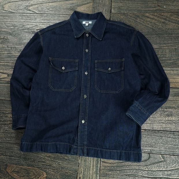 [유니클로 U 르메르] 오버핏 투포켓 데님 셔츠 M18964