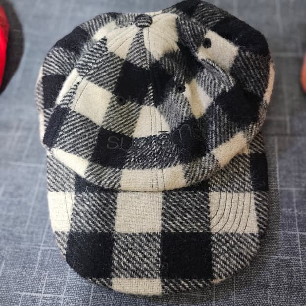 슈프림 체크 캡