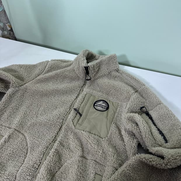 90 S 디스커버리 라이트베이지 암포켓 플리스자켓 남여공용