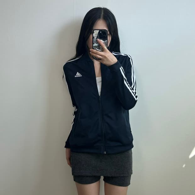 아디다스 자수로고 네이비 트랙탑 져지