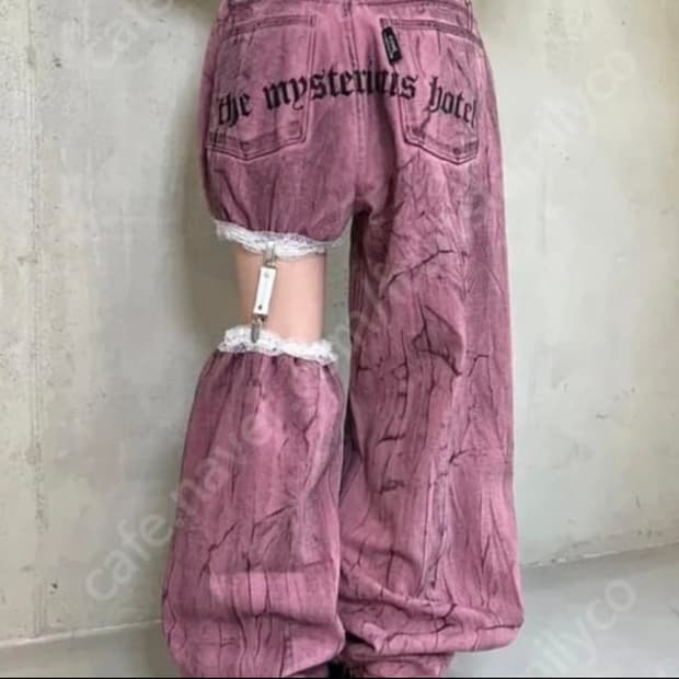 핑크가터데님 1사이즈