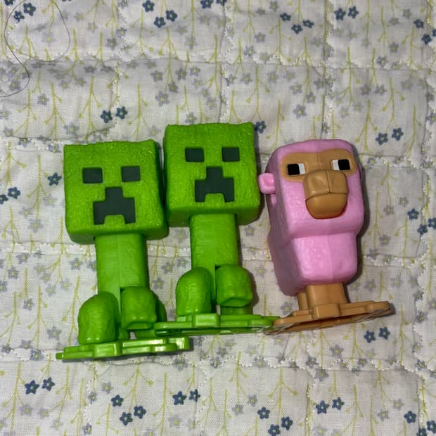 일괄) 마인크래프트 해피밀 피규어