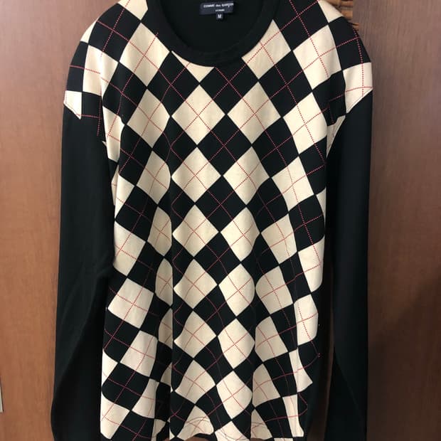 Comme des garcons homme 아가일 롱슬리브 M