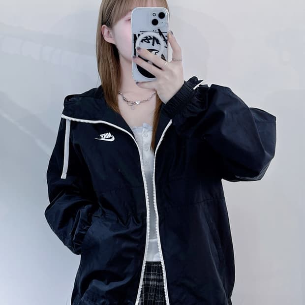 나이키 블랙 스우시 바람막이
