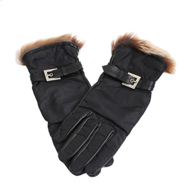 지안 프랑코 페레 블랙 램스킨 장갑