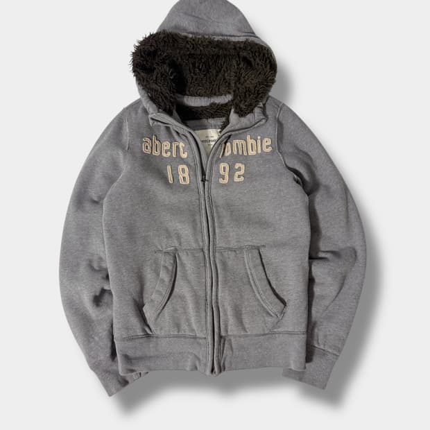 아베크롬비 루즈핏 00‘s 울프죠 그레이 후드집업