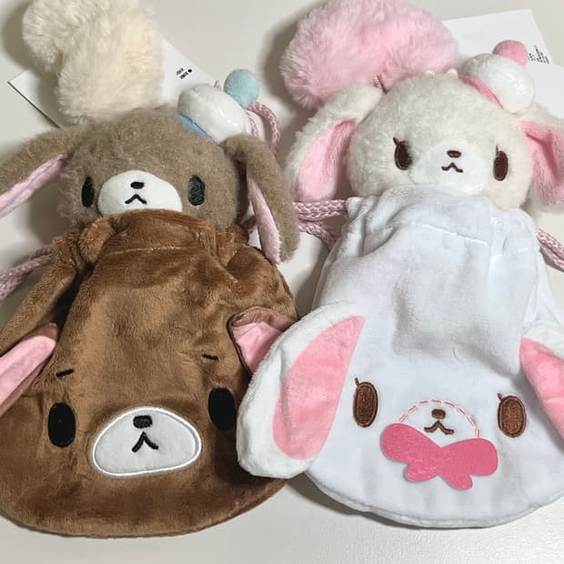 미개봉/ 산엑스 슈가바니즈 파우치 복조리 가챠 쿠로우사 시로우사 일괄