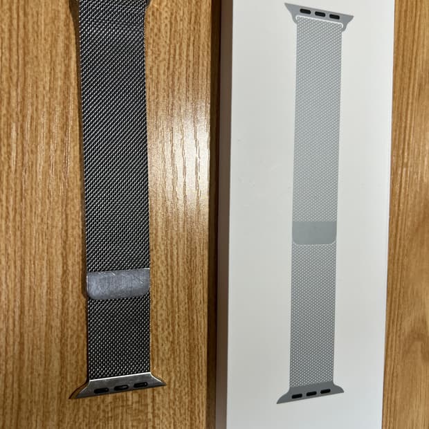 애플워치 밀레니즈 루프 스트랩 45mm 실버 정품 풀박스