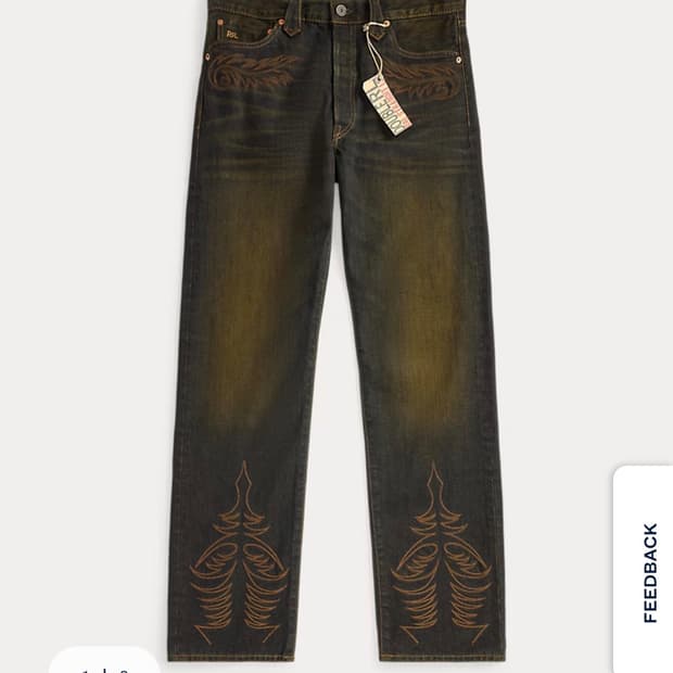 RRL 웨스턴 자수 데님 31/30 새상품 판매합니다.