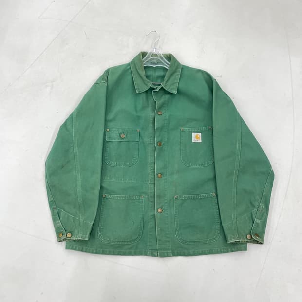 칼하트 80s OG 커버올 워크 초어자켓 그린