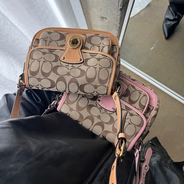 00s Coach 코치 턴락 콤비 백 탄