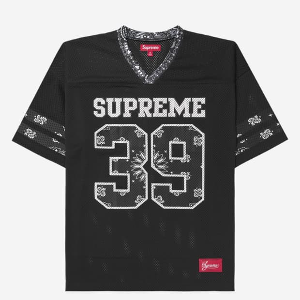 25SS 슈프림 풋볼 저지 블랙 L