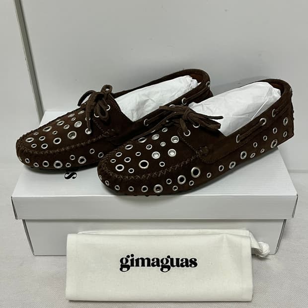 [36,39]기마구아스 아일렛 드라이빙 슈즈/브라운