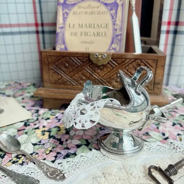 1930s 영국앤틱 실버플레이트 슈가 스커틀