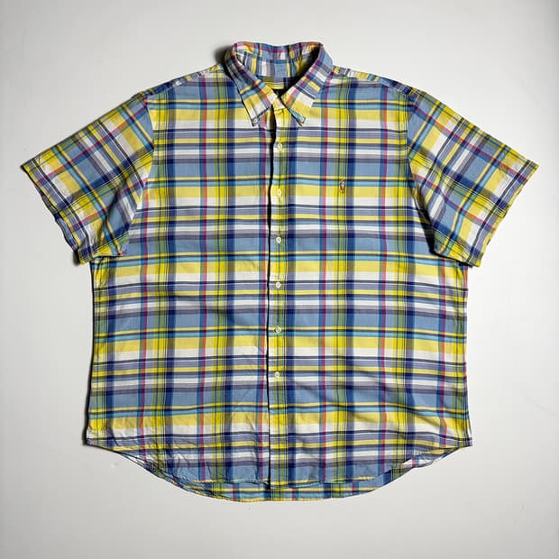 폴로 랄프로렌 마드라스 포니 자수 반팔 셔츠 R2340