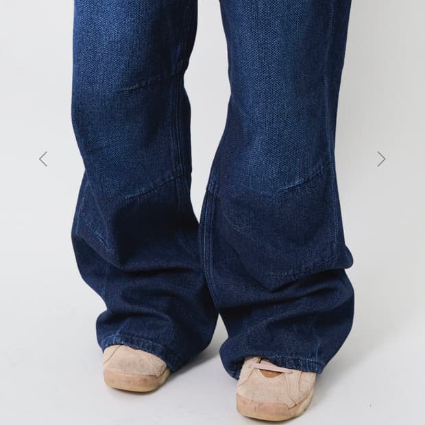 999HUMANITY AV 플리츠 데님 팬츠