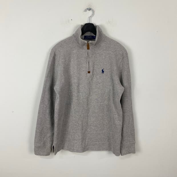 폴로 랄프로렌 그레이 하프집업 네이비 포니 S