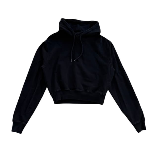 오프화이트 18FW 에로우 크롭 후디