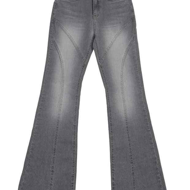 시너진 라인 워싱 데님 팬츠 그레이 S