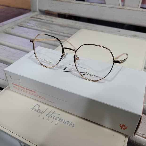 폴휴먼안경(PHF422A 골드육각)퓨어티탄초경량