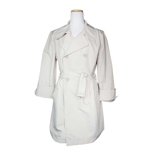 프라다 오트밀 더블버튼 트렌치코트 44